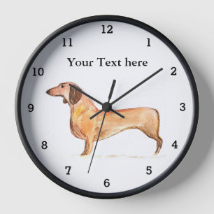 Süßer Wiener Dachshund-Hund Welpe Tier Tierliebhab Uhr