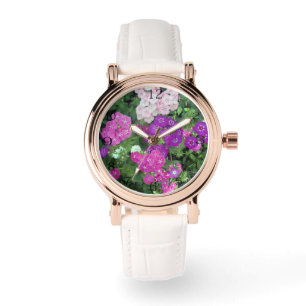 Süßer Williams Garten Eine Palette aus Lila Rosa Armbanduhr