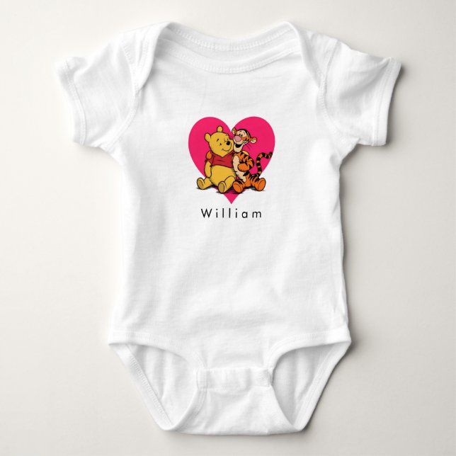 Süßer Winnie Puuh & Tigger Baby Strampler (Vorderseite)