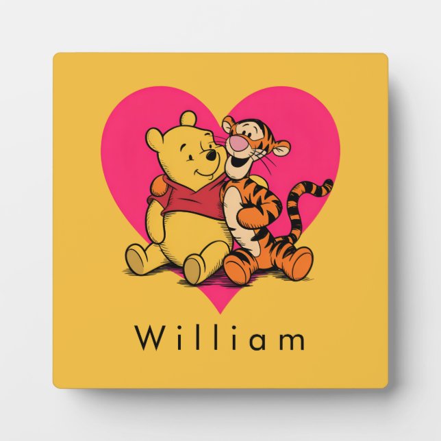 Süßer Winnie Puuh & Tigger Fotoplatte (Vorderseite)