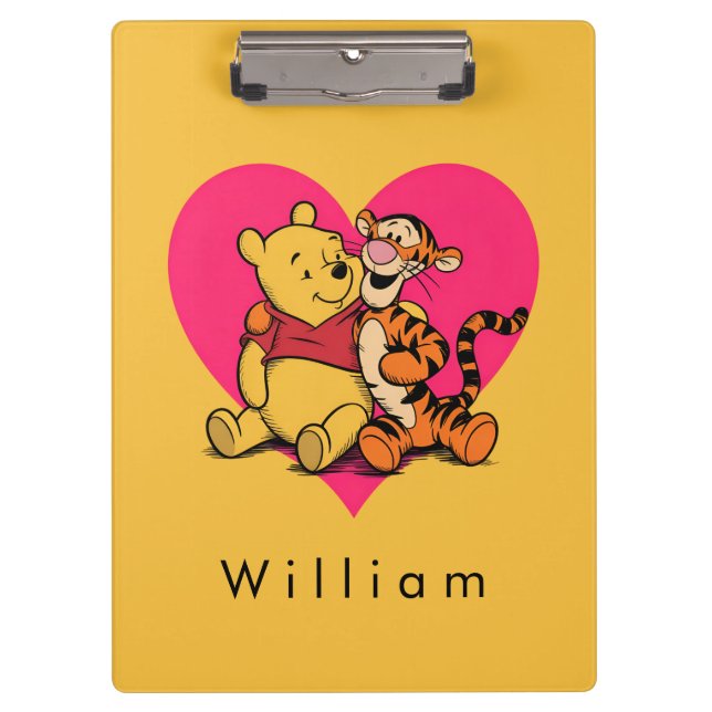 Süßer Winnie Puuh & Tigger Klemmbrett (Vorderseite)