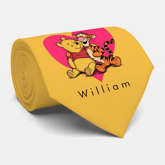 Süßer Winnie Puuh & Tigger Krawatte (Gerollt)