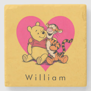 Süßer Winnie Puuh & Tigger Steinuntersetzer