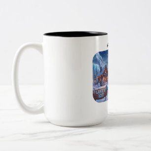 Süßer Winter-Blauer Fluffiger Monster-Eiscreme-Kaf Zweifarbige Tasse