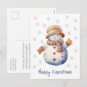 Süßer Winter Schneemann Frohe Weihnachten