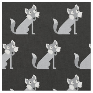 Süßer Wolf Wölfe Kind Baby Kinderzimmer Schwarz Stoff