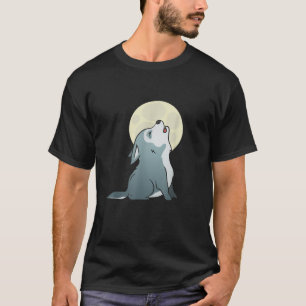 Süßer Wolfswelpe heulender Babyhund Welpe Männer F T-Shirt
