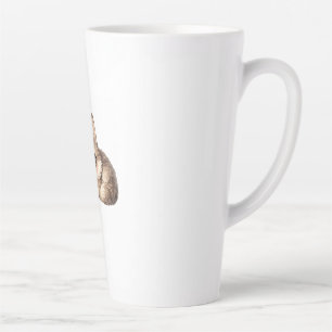 Süßer Wolfswelpe mit großen Augen Klarer Stadionbe Milchtasse