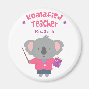 Süßer Wortwitz Humor Koala Bär Lehrer Magnet