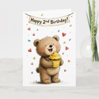 Süßer wunderlicher Teddybär Glücklicher zweiter Ge