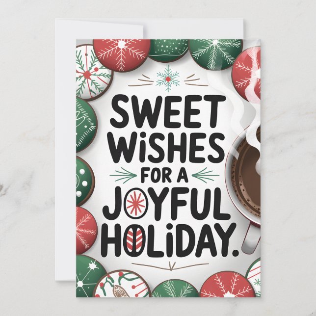 Süßer Wunsch - Weihnachtskarte Feiertagskarte (Vorderseite)