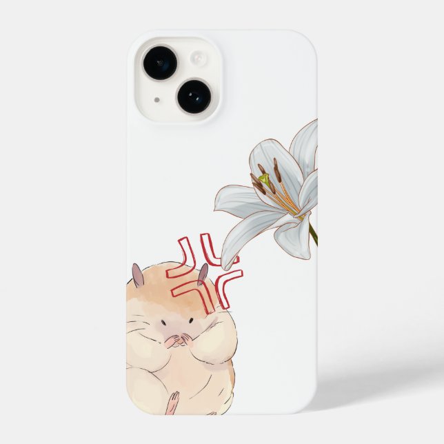 süßer wütender Hamster iPhone 14 Hülle (Rückseite)