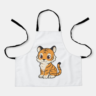 Süßer Yoga-Tiger Fitness-Tier Zen-Design Schürze