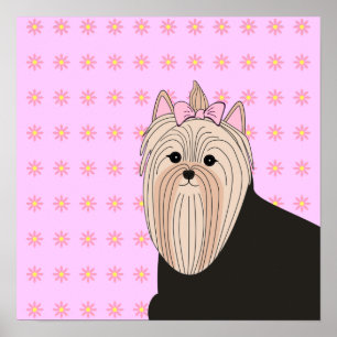 Süßer Yorkie Plakat-Druck Poster