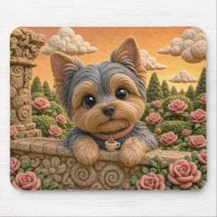 Süßer Yorkshire-Terrier-Welpe, Babyhund Mousepad