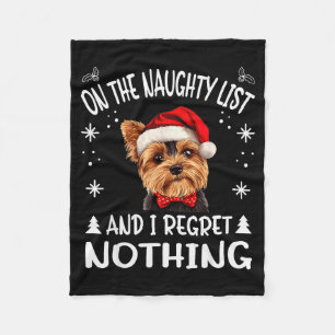 Süßer Yorkshire Terrier Yorkie Hund Hund Weihnacht Fleecedecke