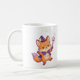Süßer Zauberfuchs beim Wirken eines magischen Zaub Kaffeetasse