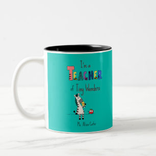 Süßer Zebralehrer  Zweifarbige Tasse