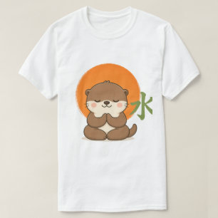 Süßer Zen-Otter – Kawaii meditierender Otter JaT-S T-Shirt