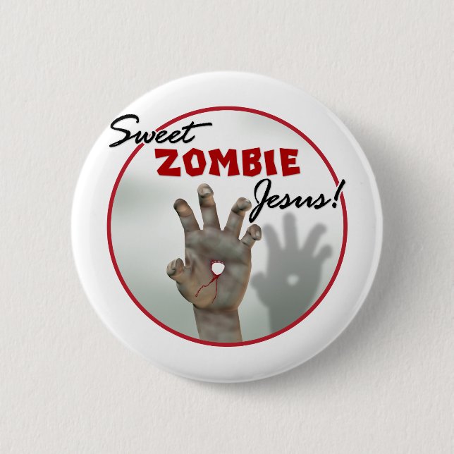 Süßer Zombie Jesus Button (Vorderseite)