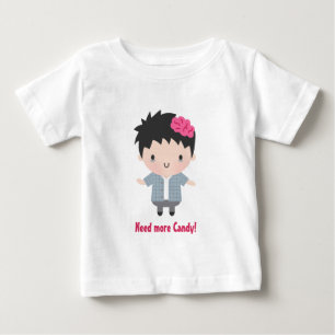 Süßer Zombie-Junge, Süßigkeiten, Baby Halloween T-shirt