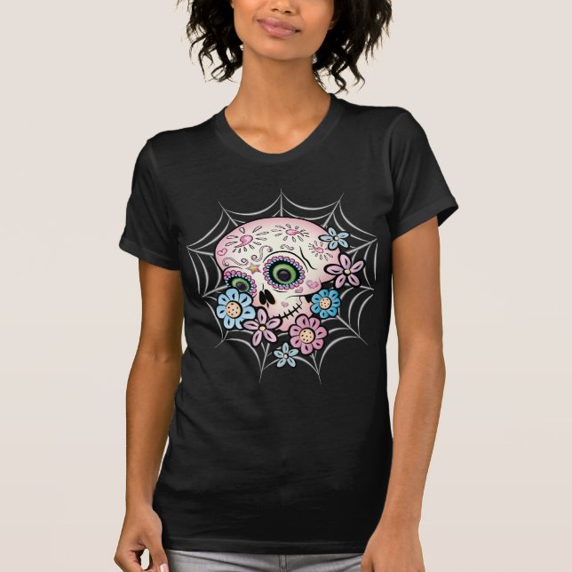 Süßer Zuckerschädel T-Shirt (Vorderseite)
