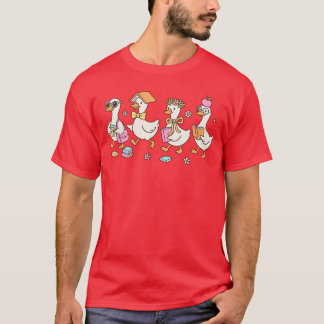 Süßer Zurück-zur-Schule-Verrückter-Gänse-Lehrer-Sc T-Shirt
