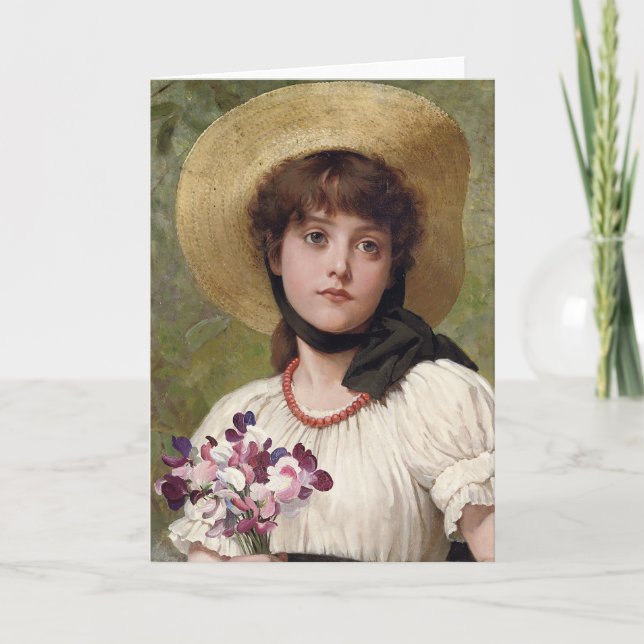 Süßerbsen | George Dunlop Leslie Karte (Vorderseite)