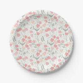 Süßere Erbsen Blume Rosa und Creme Pappteller