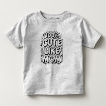 Süßes "100% süß wie Mama" Schwarz-Weiß-Baby