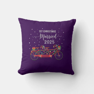 Süßes 1. Weihnachten Verheiratet 2025 Tandemfahrra Kissen