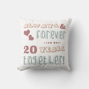 Süßes 20. Hochzeitstag-Jubiläum Kissen
