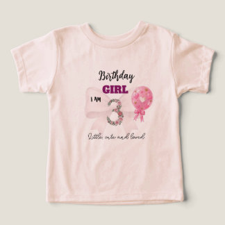 Süßes 3. Geburtstags-Shirt für Mädchen mit Blumenm