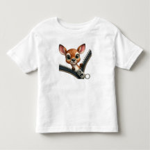 Süßes 3D-Babyhirsch-Zipper-T-Shirt