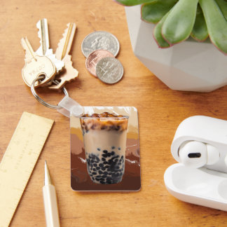 Süßes 3D-Milchtee-Design – Boba-Liebhaber-Ästhetik Schlüsselanhänger