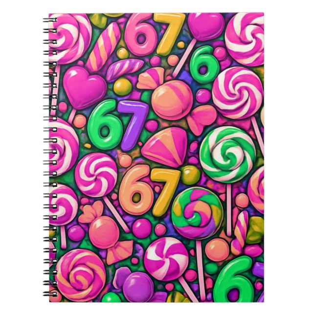 Süßes 67 Notizbuch Notizblock (Vorderseite)