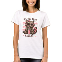 Süßes aber wildes Waschbär-T-Shirt – Lustiger Kawa
