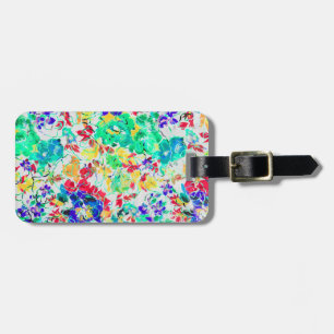 Süßes abstraktes Blumenmuster-Puzzleteil Gepäckanhänger