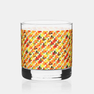 Süßes abstraktes Dreiecks Muster Whiskyglas