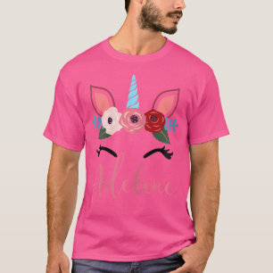 Süßes Adeline Magisches Blumen Einhorn Für Mädchen T-Shirt