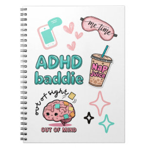 Süßes ADHD-Baddie-Notizbuch Notizblock