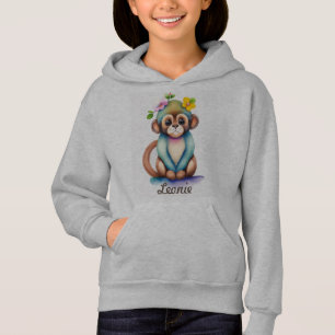 süßes Äffchen, Aquarellmalerei Hoodie