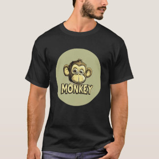 Süßes Affen-Gesichtskostüm für Jungen und Mädchen T-Shirt