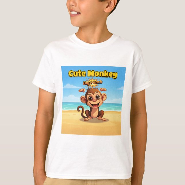 süßes Affendesign für T-Shirt (Vorderseite)