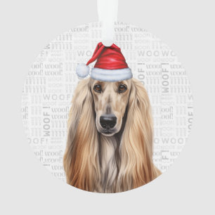 Süßes Afghane-Hund-Holiday-Weihnachtsfoto Ornament