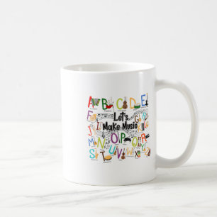 Süßes Alphabet-Design für Musiklehrer Männer Fraue Kaffeetasse