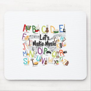 Süßes Alphabet-Design für Musiklehrer Männer Fraue Mousepad