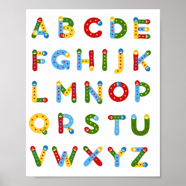 Süßes Alphabetposter Poster (Vorne)
