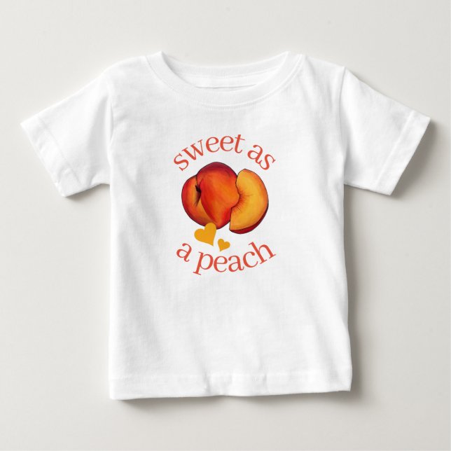 Süßes als Pfirsichreifen Georgien Pfirsiche Obst Baby T-shirt (Vorderseite)