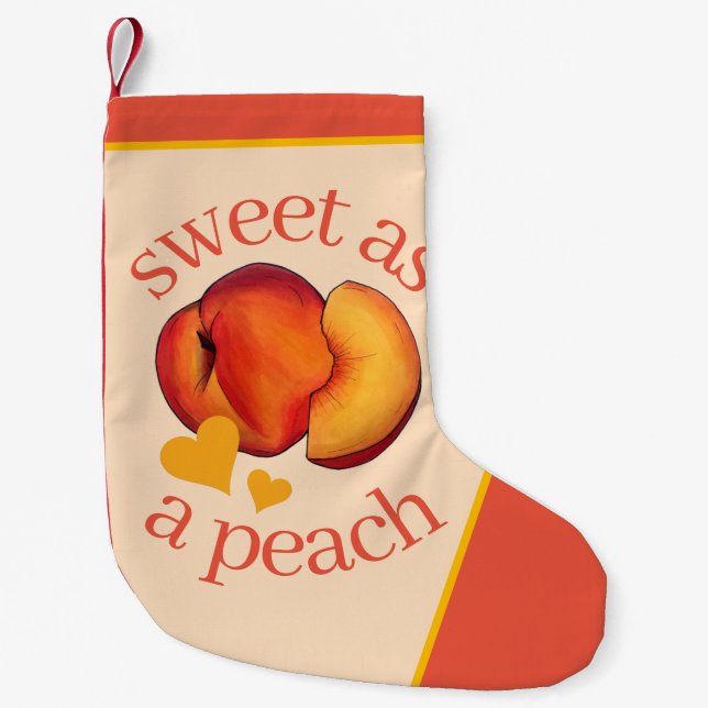 Süßes als Pfirsichreifen Georgien Pfirsiche Obst Kleiner Weihnachtsstrumpf (Vorderseite)
